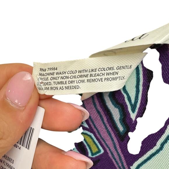 Soma NWT Colorful Print Drawstring Waist Scoop Neck Soft Mini Lounge Dress - Picture 12 of 12